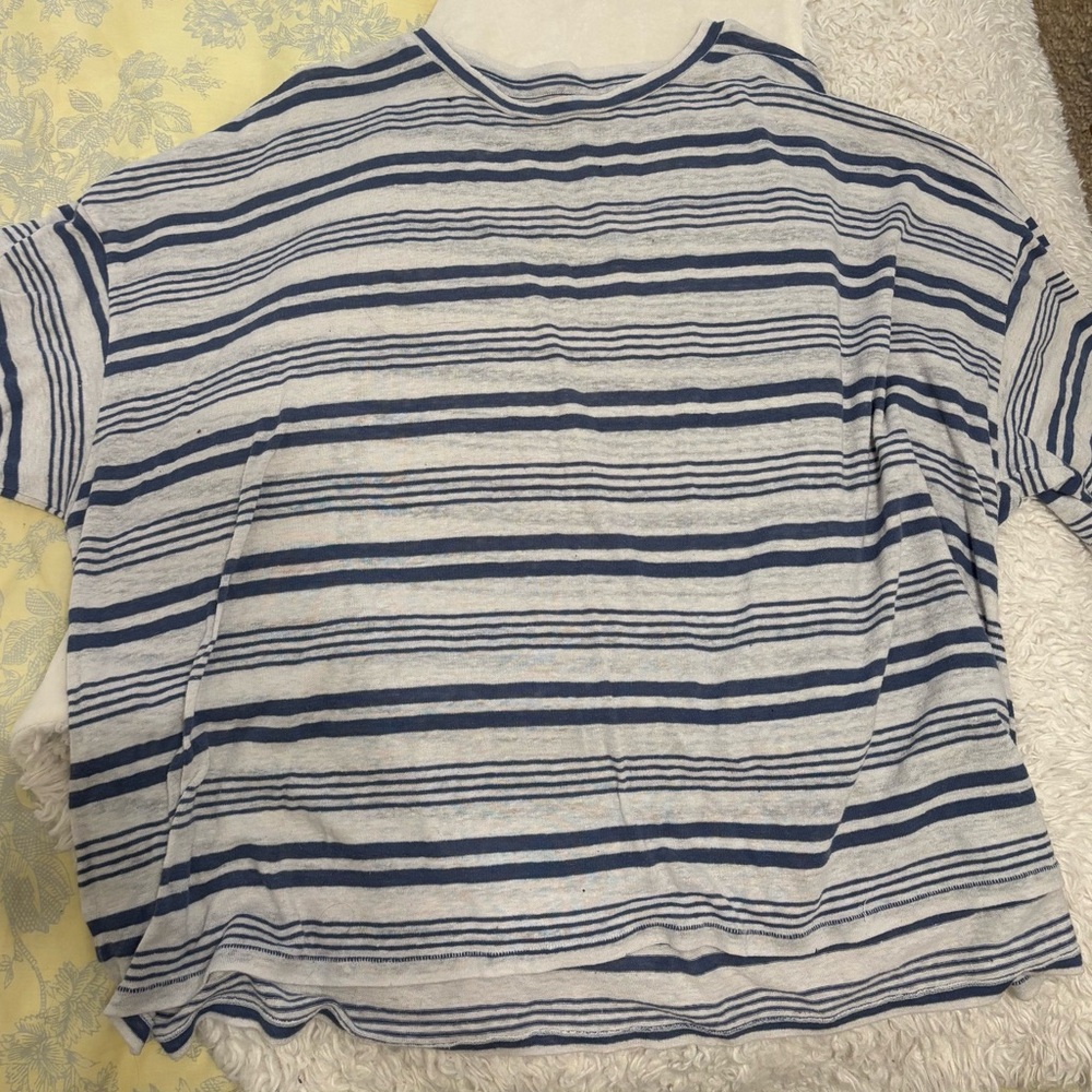 Aerie Navy and White Striped Tee